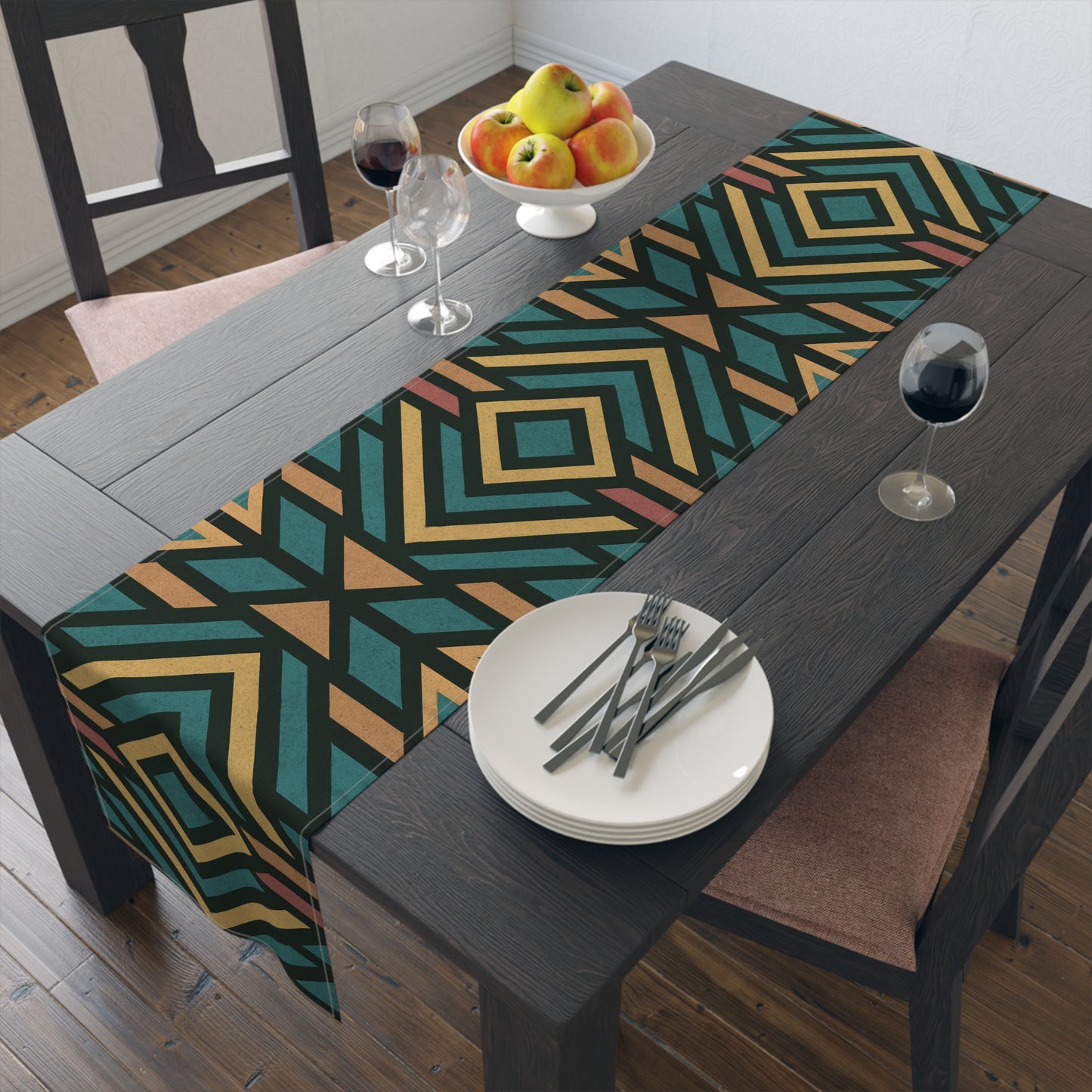 Ndebele Triangles Table Runner