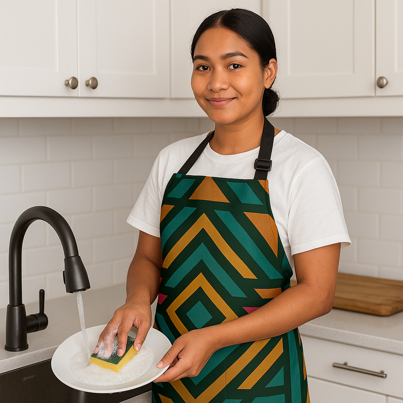 Ndebele Triangles Printed Apron