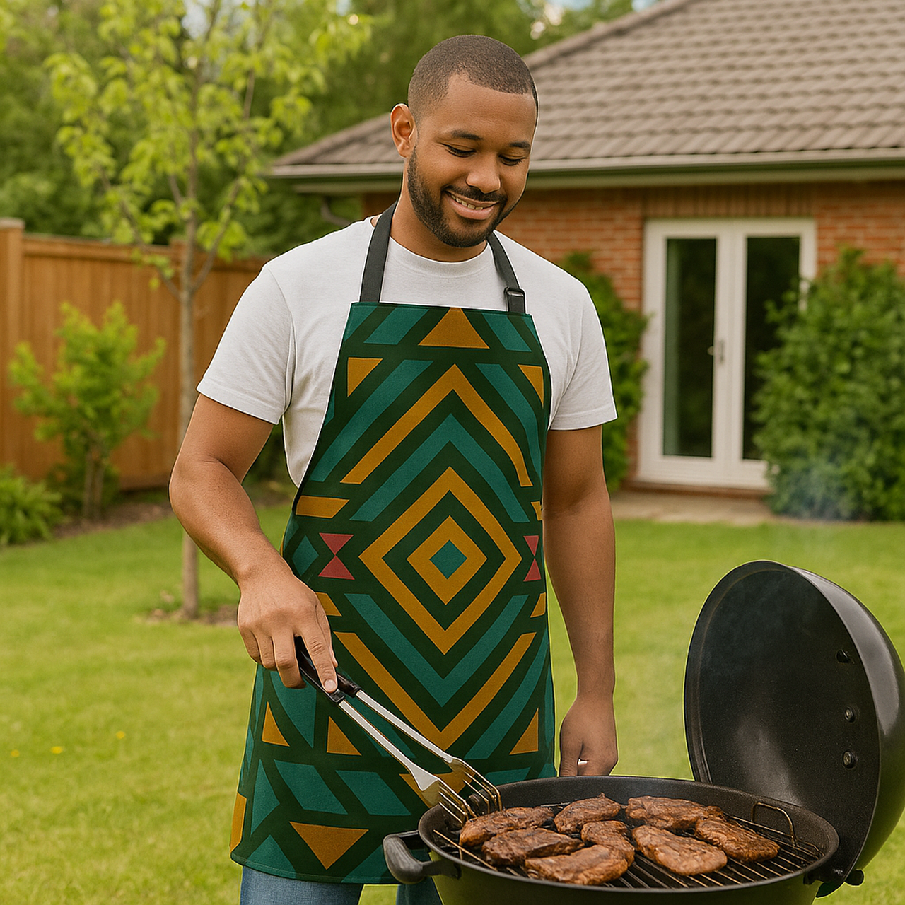 Ndebele Triangles Printed Apron