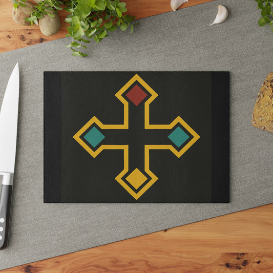 Heritage Cross Glass Cutting Board